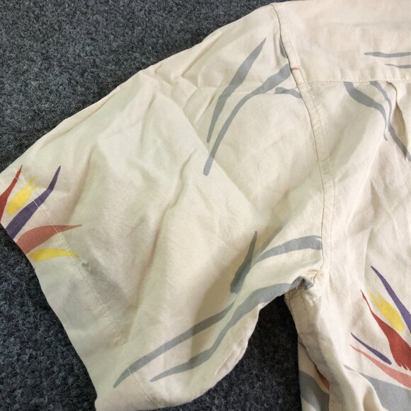 Katin Shirt Mens XL Tan Beige Short Sleeve Camp Loop Collar Hawaiian Comfort - Picture 8 of 10